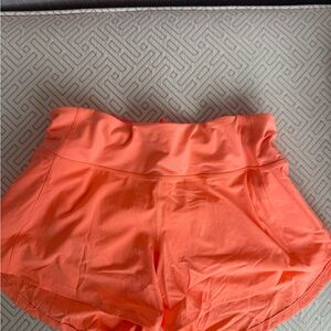 Lululemon Athletica Vibrant Coral Athletic Shorts